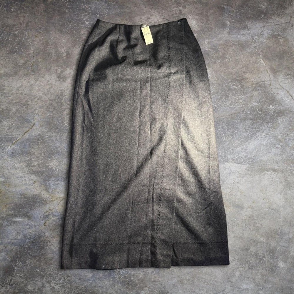Vintage Eddie Bauer Wool Blend Long Wrap Maxi Skirt NWT Size 10 Tall